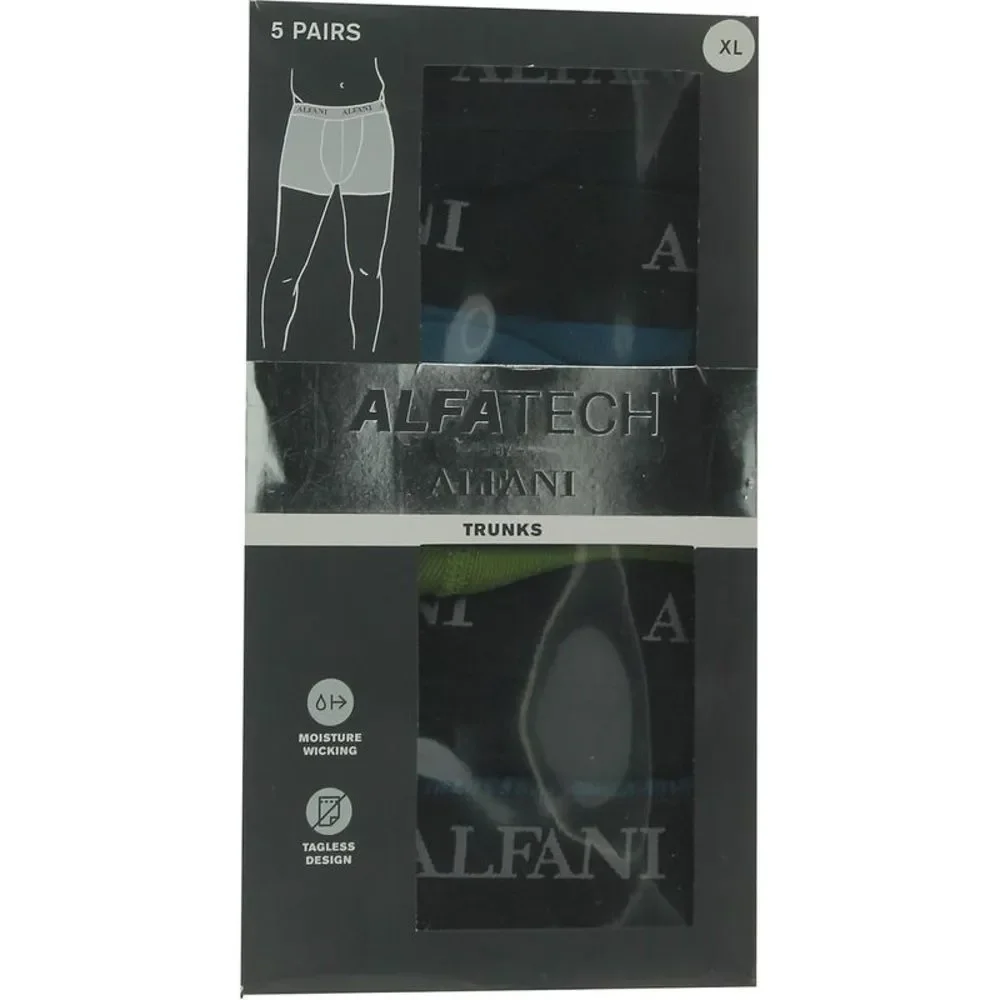Alfani Mens Blue 5 Pack Tagless Underwear Trunks NWT